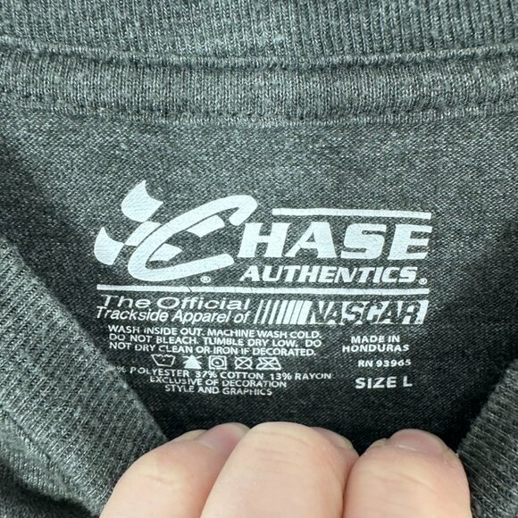 Chase Authentics Men's Size Large Matt Kenseth Grey Graphic Tee Shirt Nascar - Picture 3 of 5